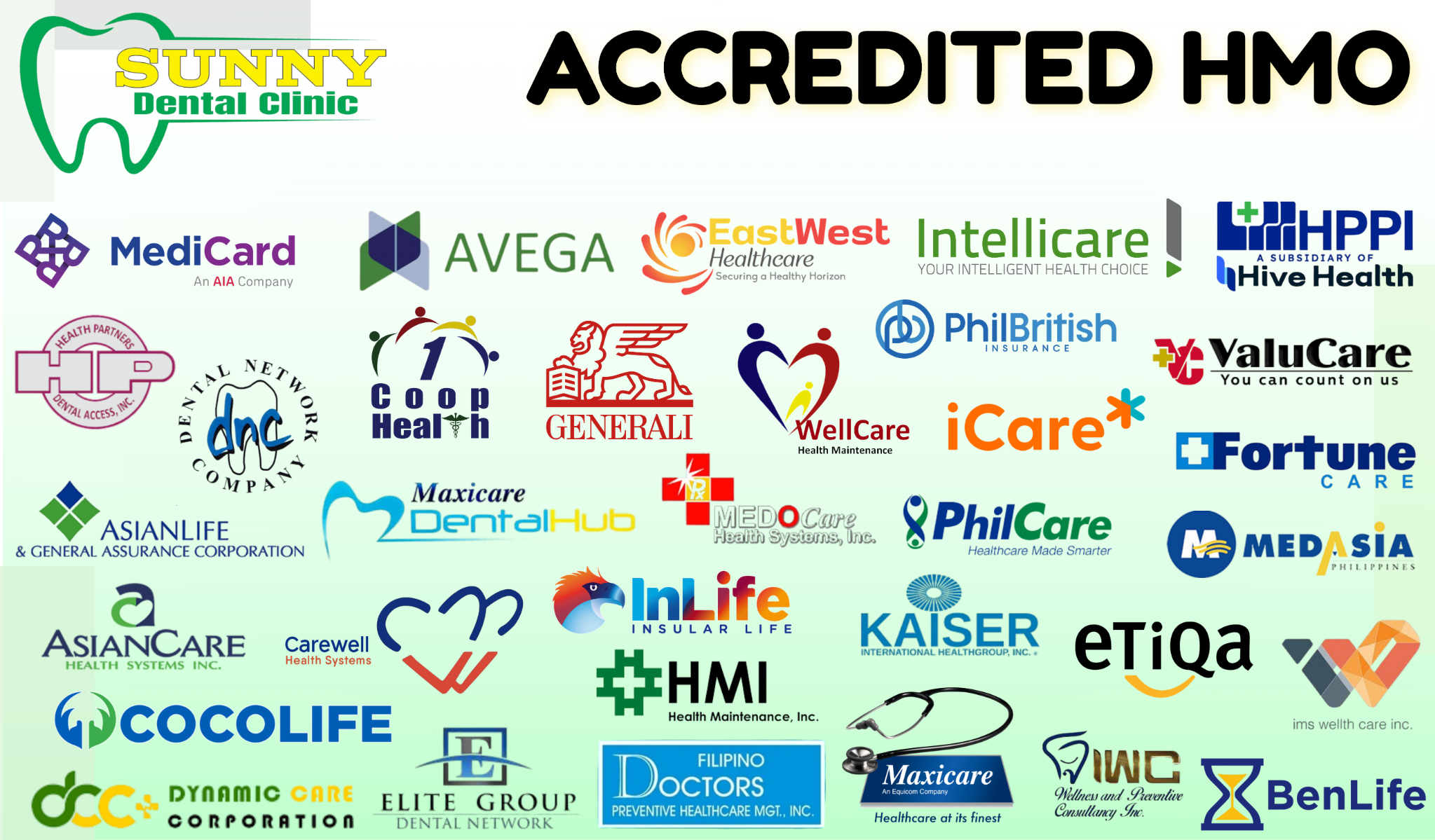 Sunny Dental Clinic accredited HMO providers