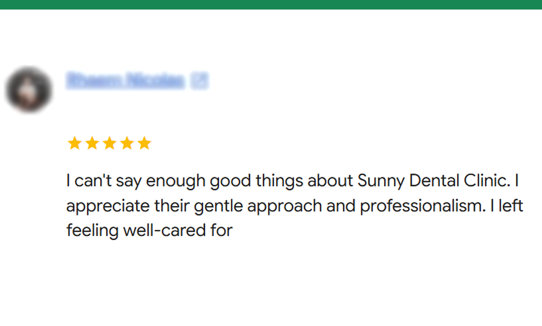Sample patient review screenshot 3